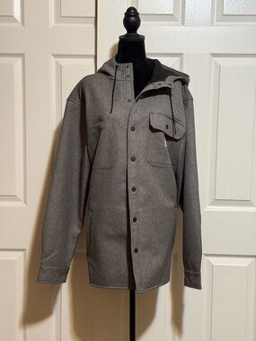 NWOT Super Heavy Rain Defender Carhartt Men's Hooded Snap-Front Jacket - Gray